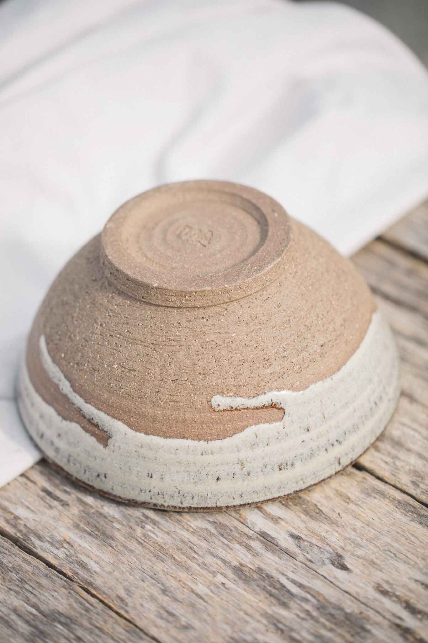 Statement Bowl – Raw Earth with Binalong Bay Glaze