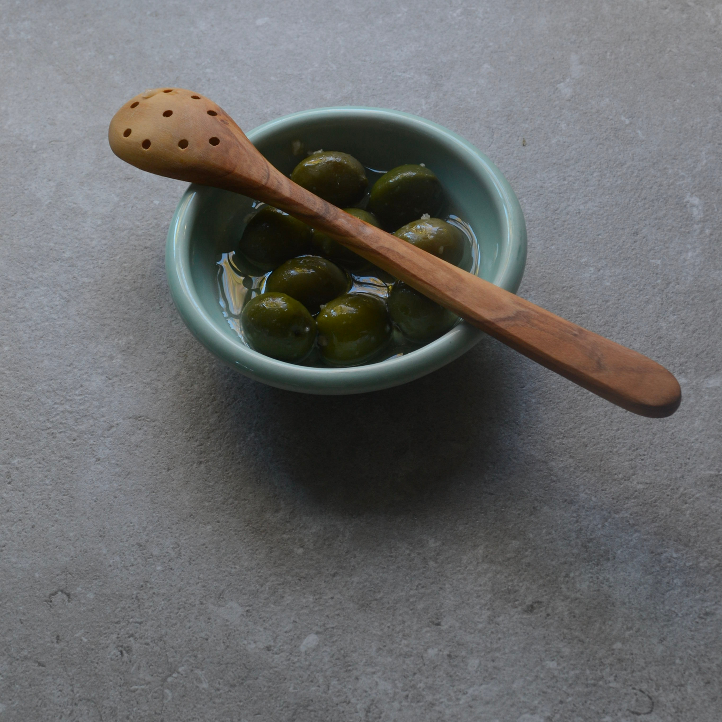Olive Wood Holed Spoon