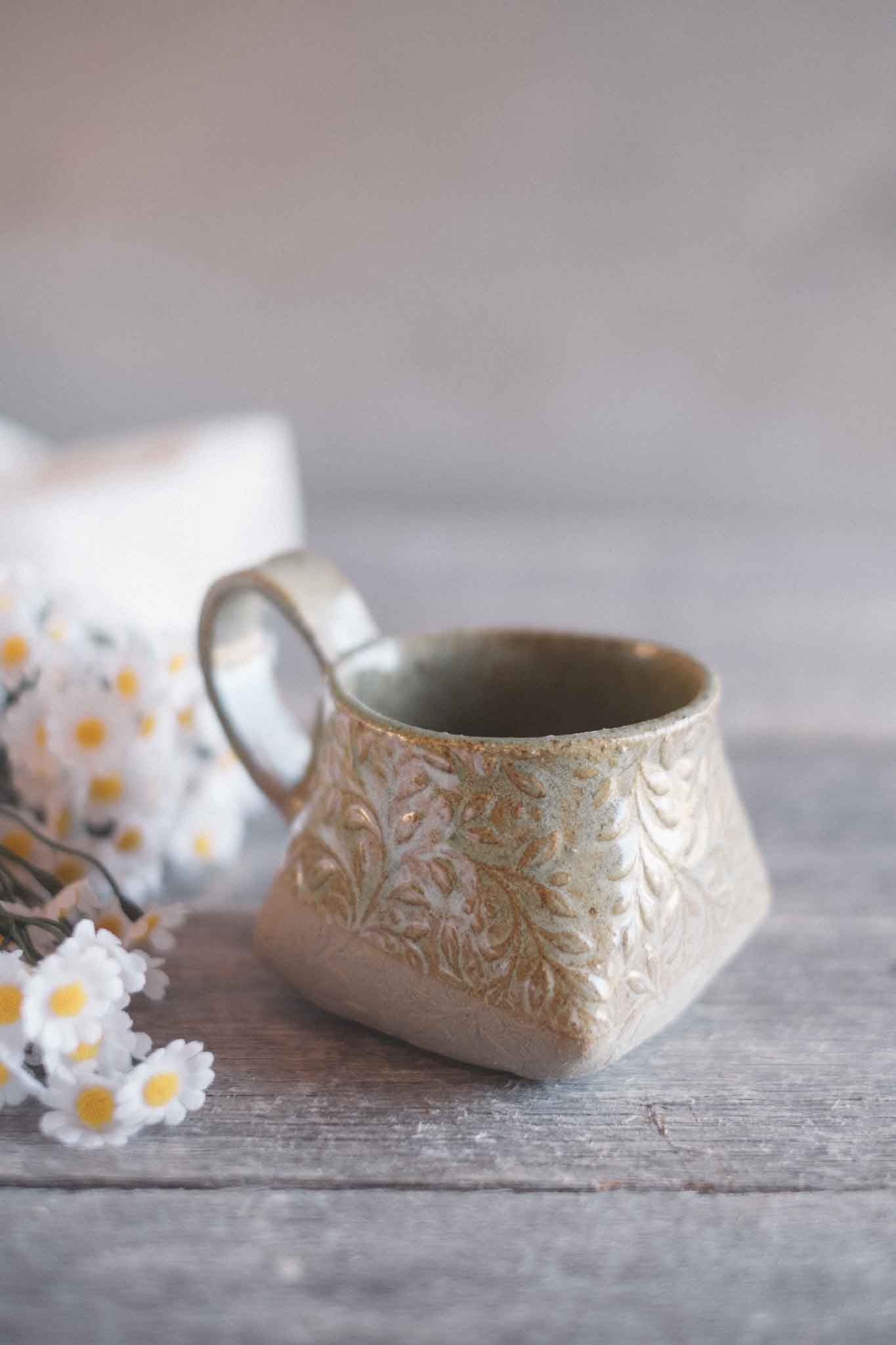 The Folded Mug — Sage Pattern