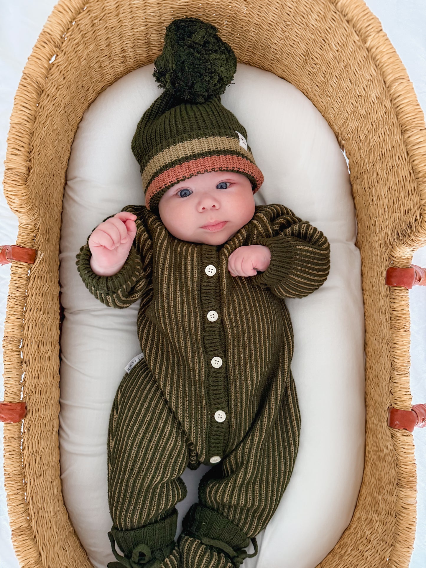 CLASSIC KNIT ROMPER | PESTO