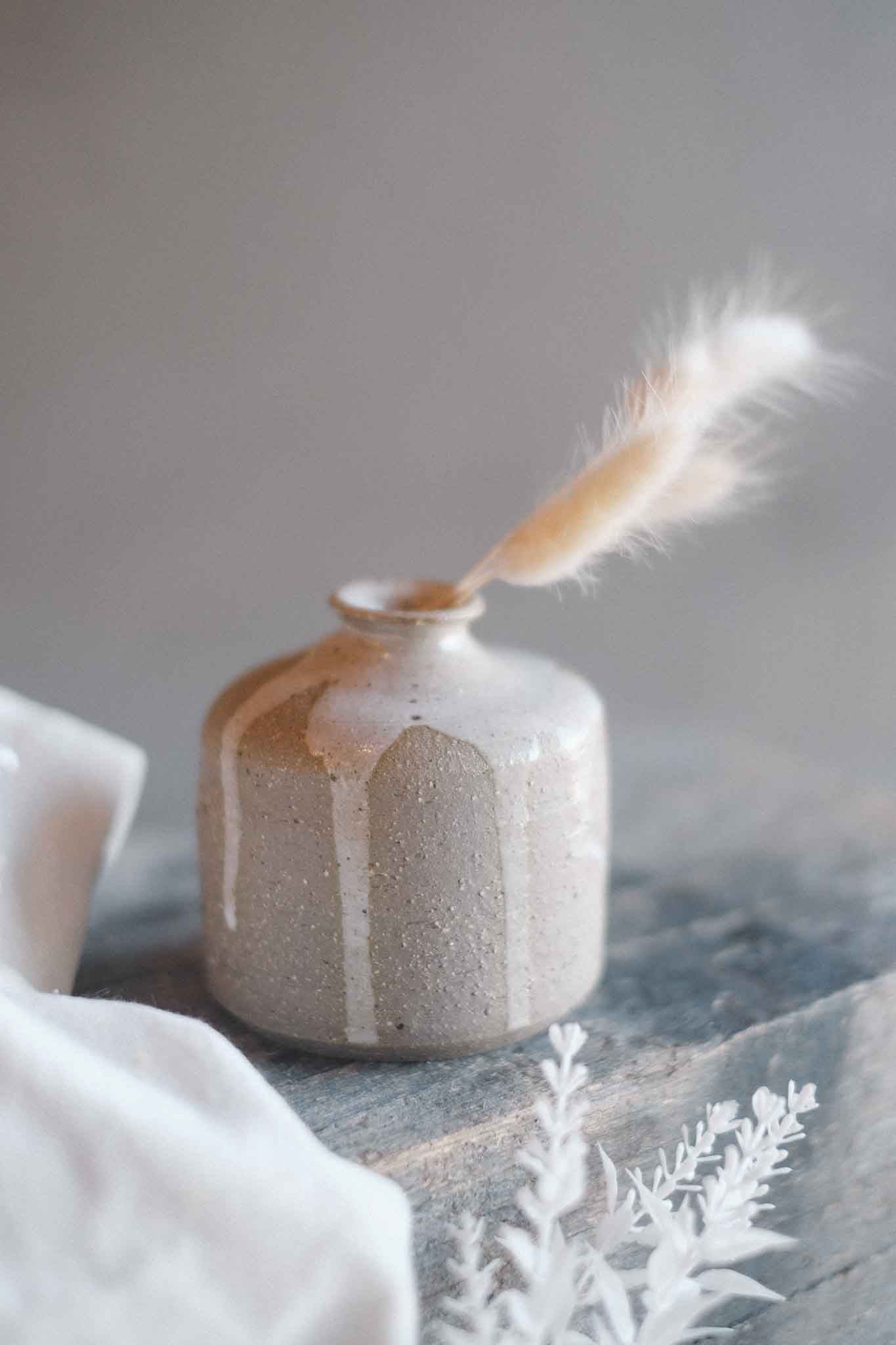 Handcrafted Wild Clay Bud Vase