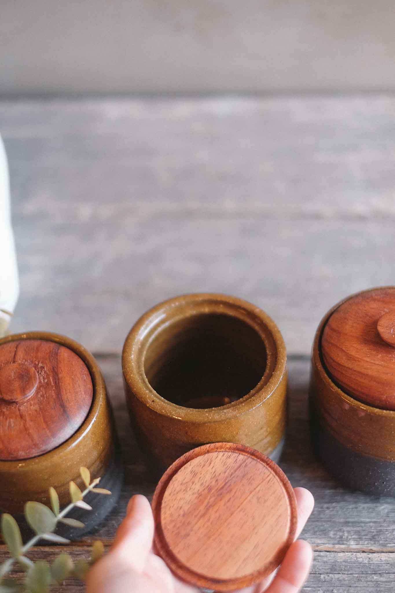 Small Canister with Blackwood Lid – 11 × 9cm