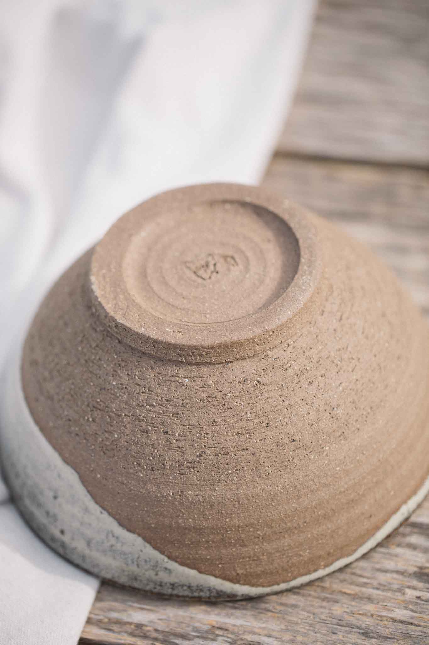 Statement Bowl – Raw Earth with Binalong Bay Glaze