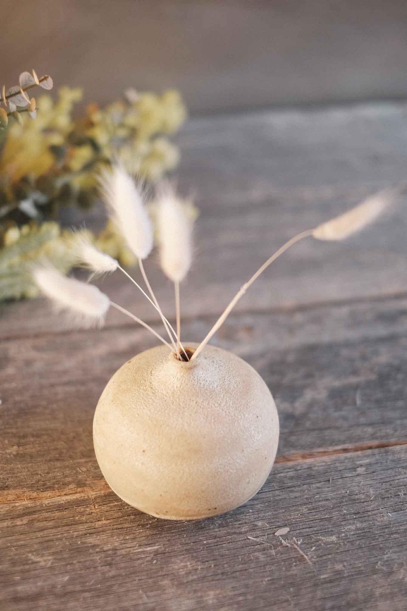 Handmade Bud Vase — Crater Glaze