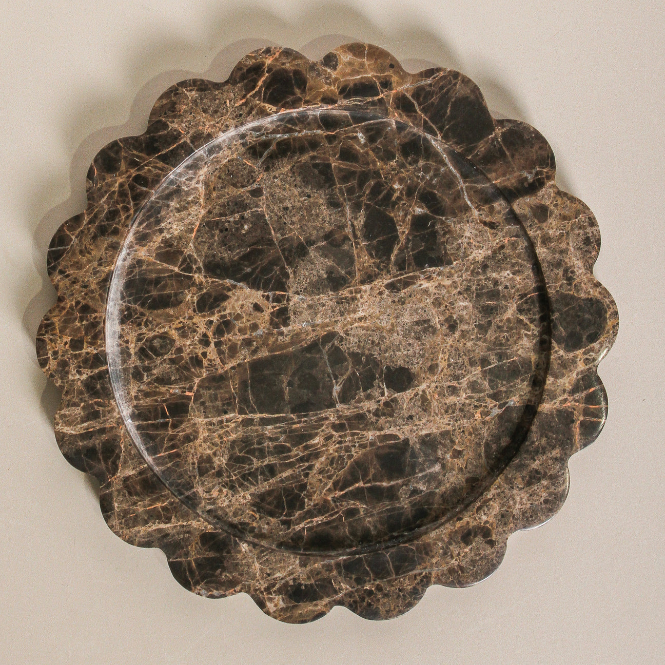 Calile Tray Brown Emperador Marble