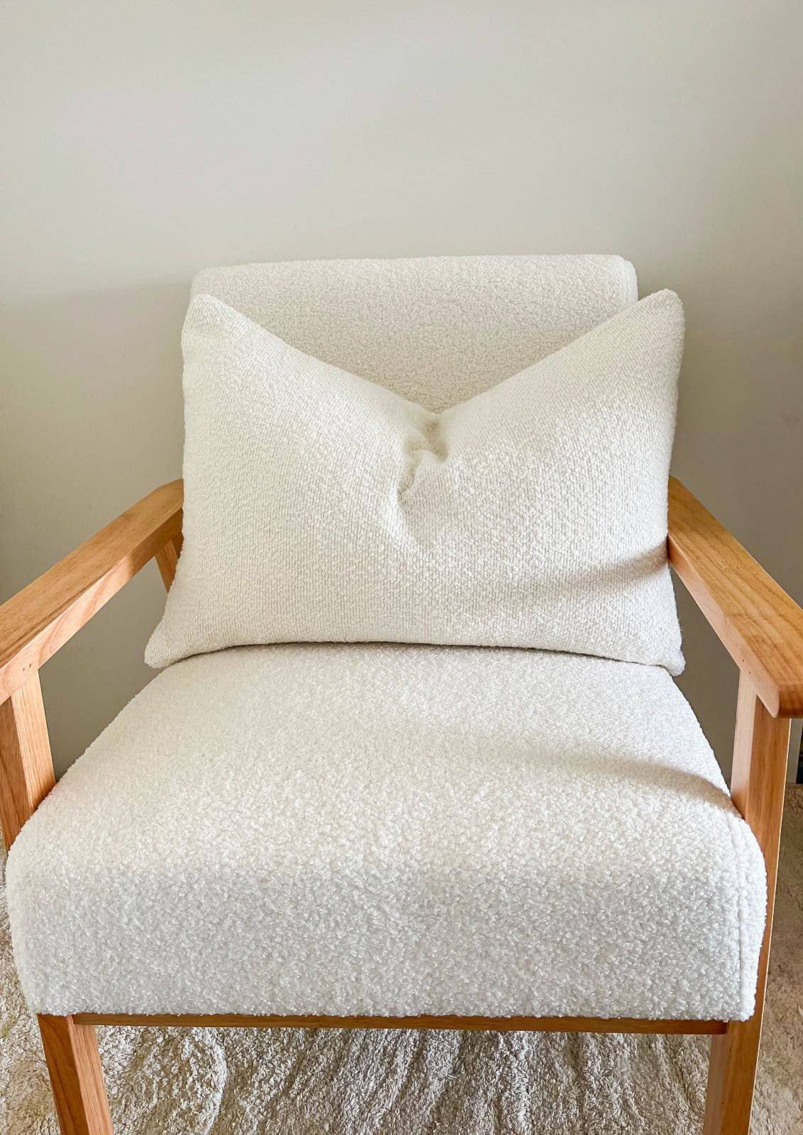 Boucle Lumbar Cushion - Cream