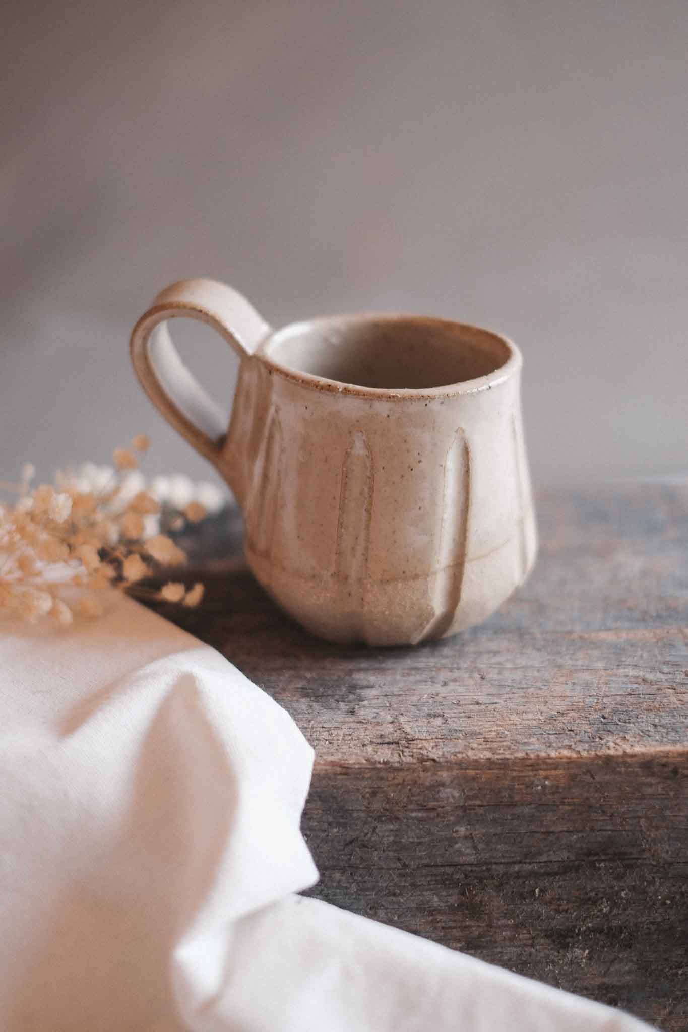 Handmade Ceramic Mug — Cream