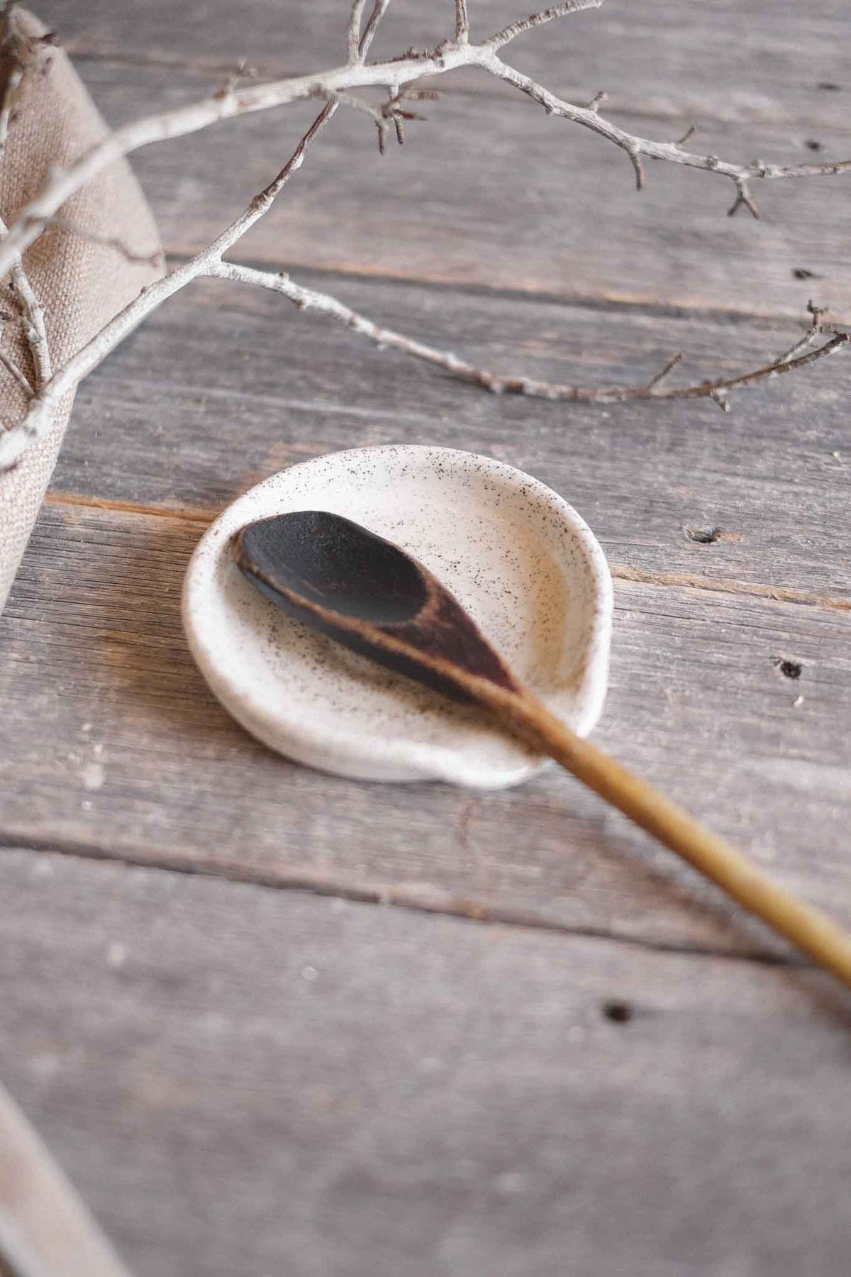 Spoon Rest – White Speckle