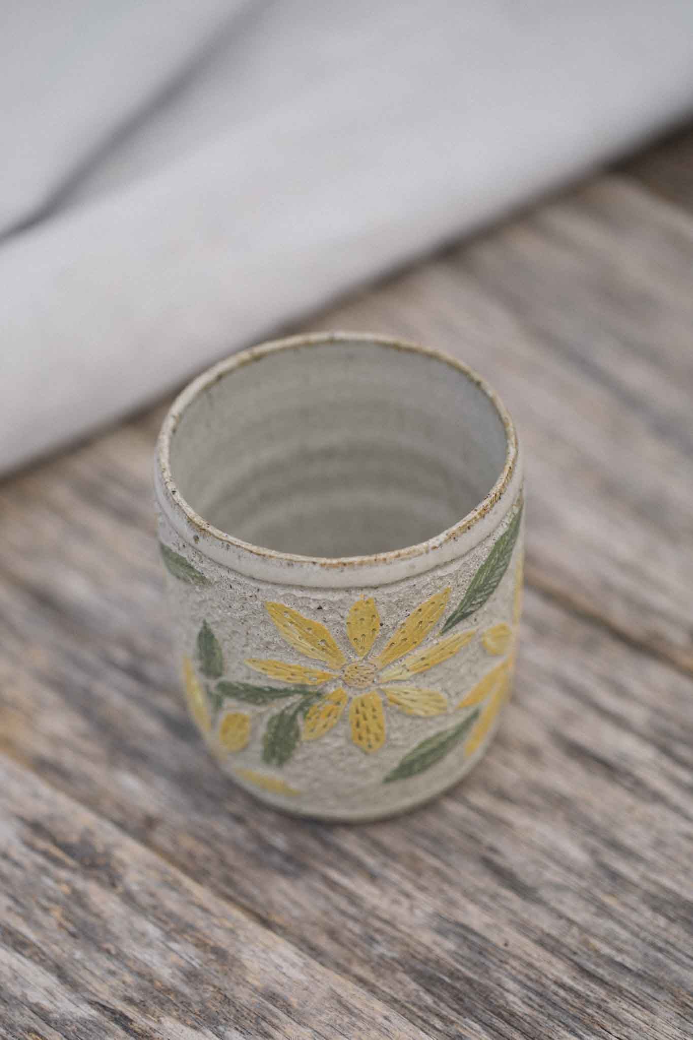 Yellow Blooming Latte Cup (Collaboration with Jane Chapman)