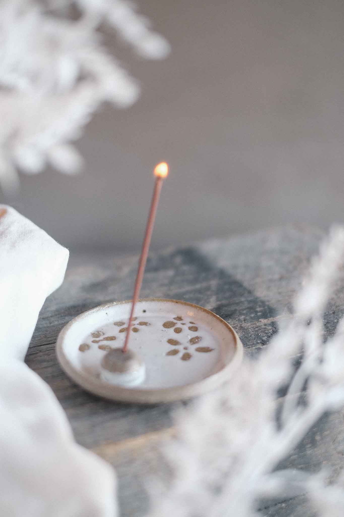 Incense Dish — White