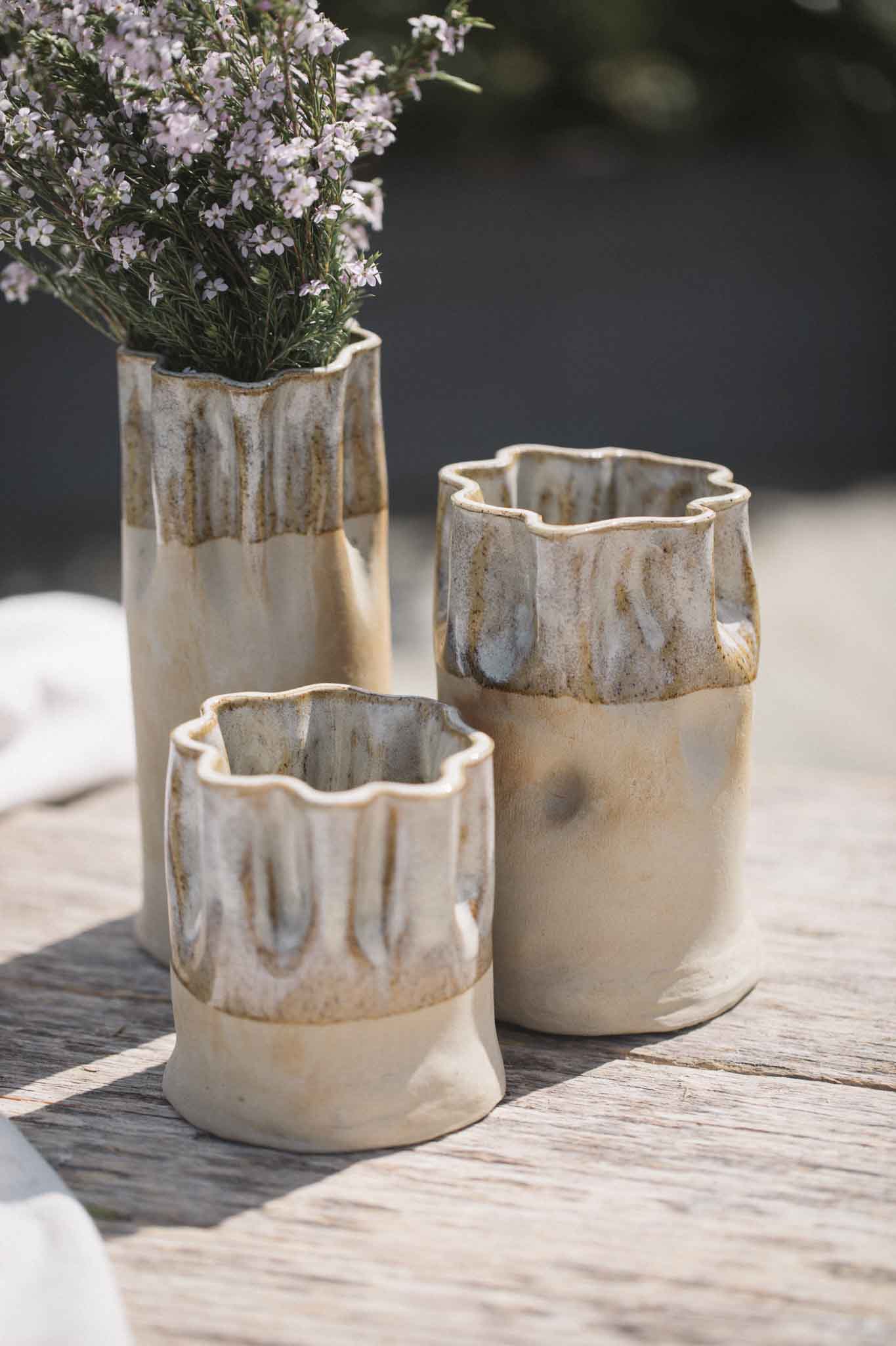 Ruffle Vases