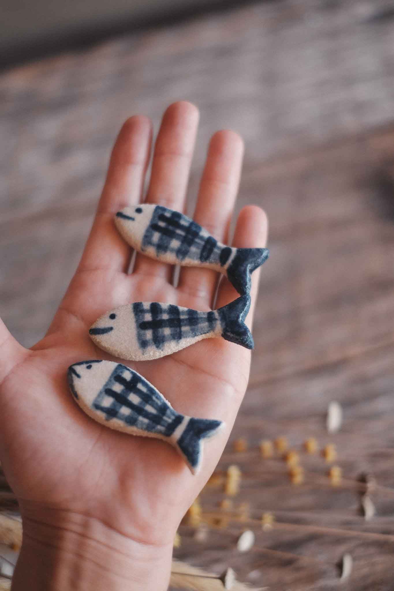 Fish | Handmade Ceramic Fridge Magnets Set of 3