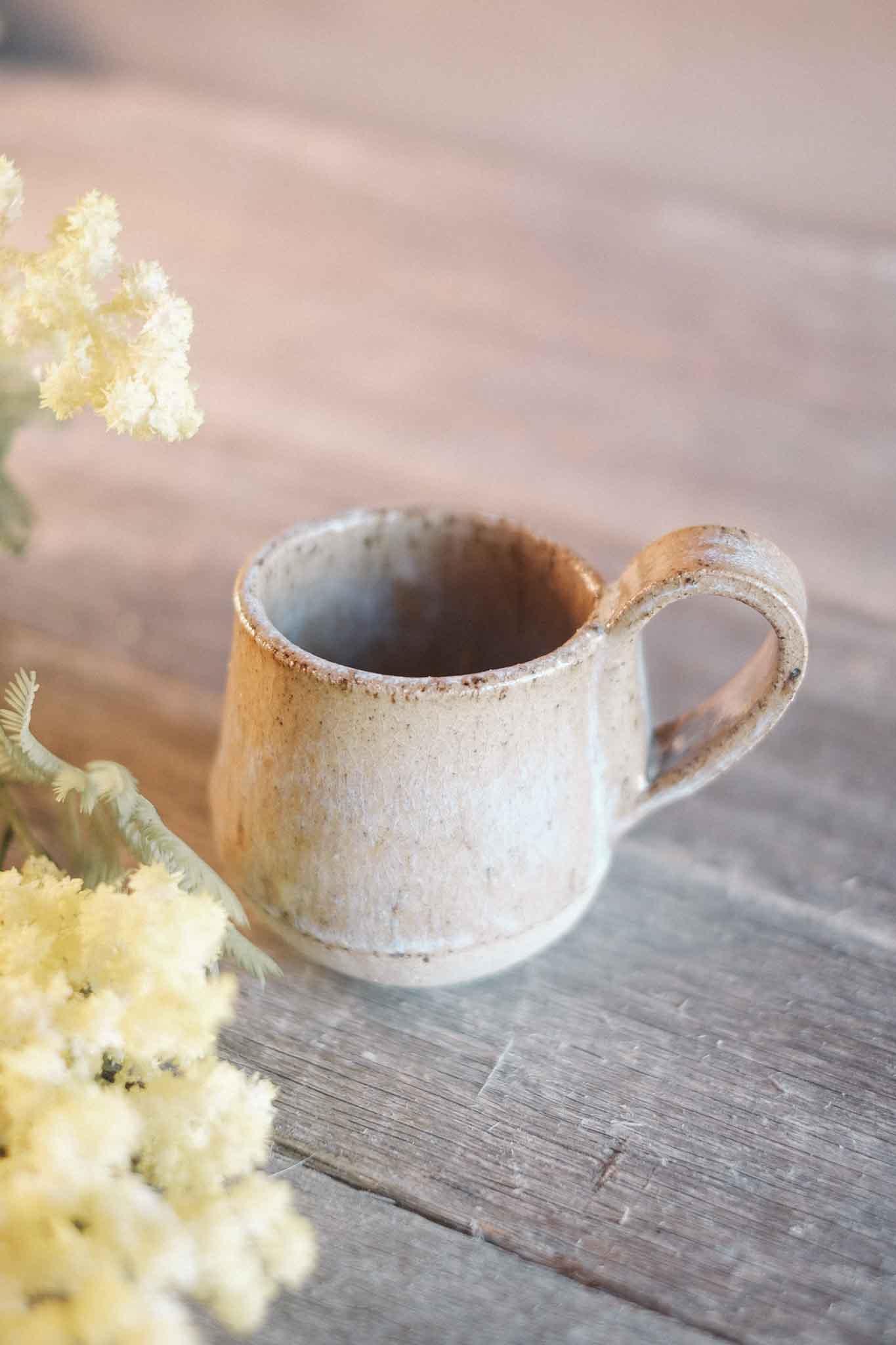 Handbuilt Mug — Opal Crackle Glaze