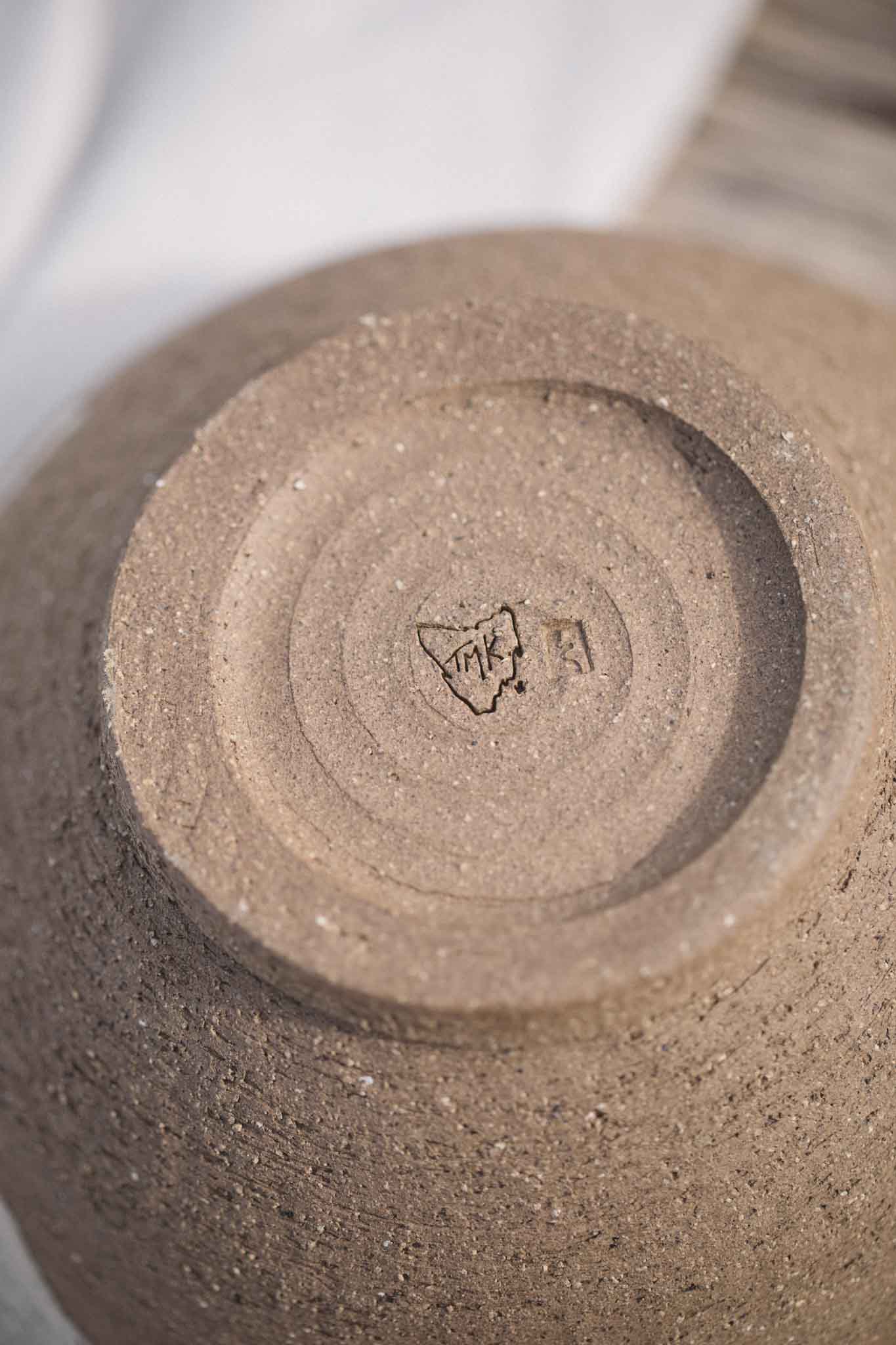 Statement Bowl – Raw Earth with Binalong Bay Glaze