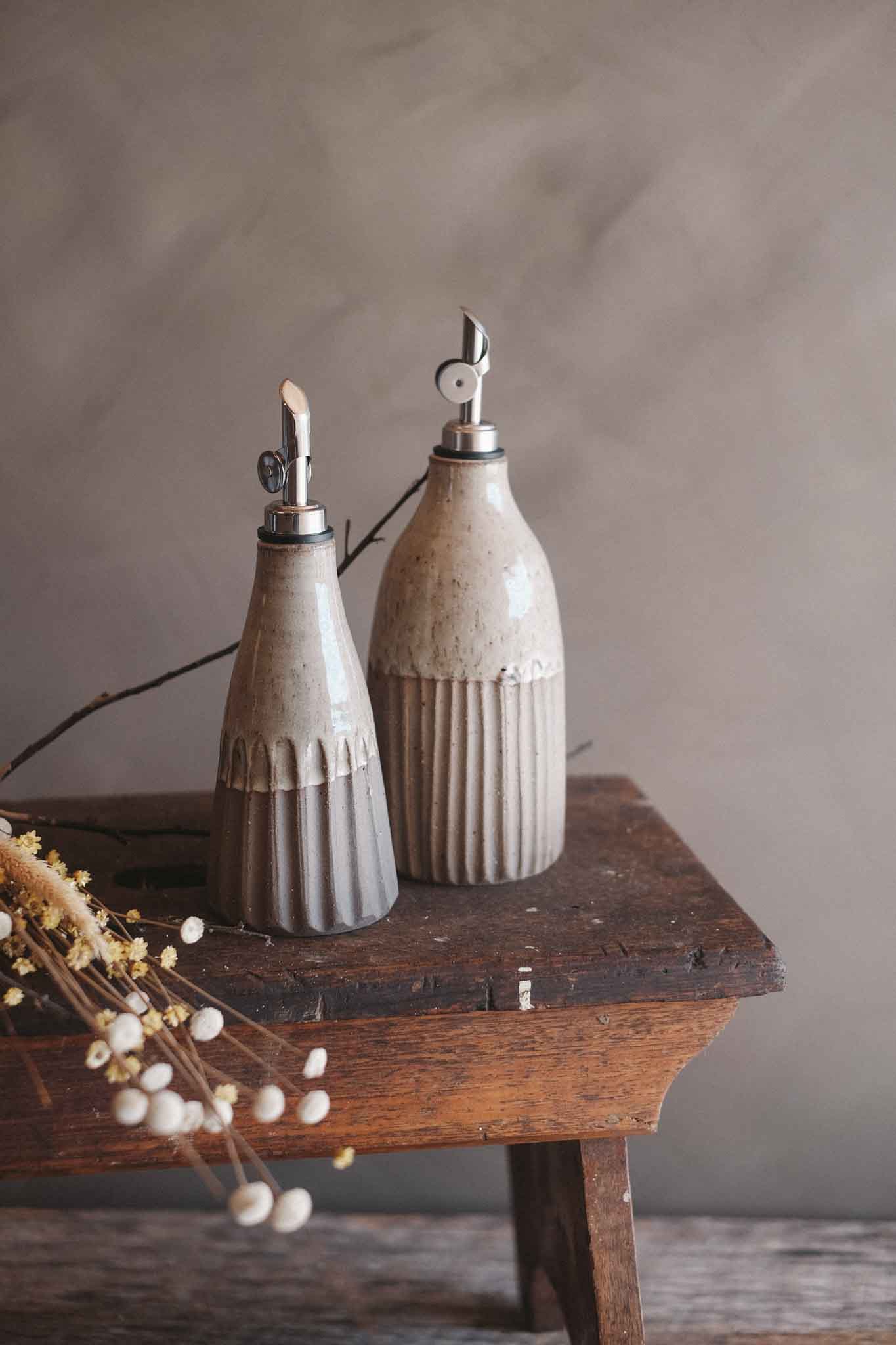 Large Carved Oil Pourer