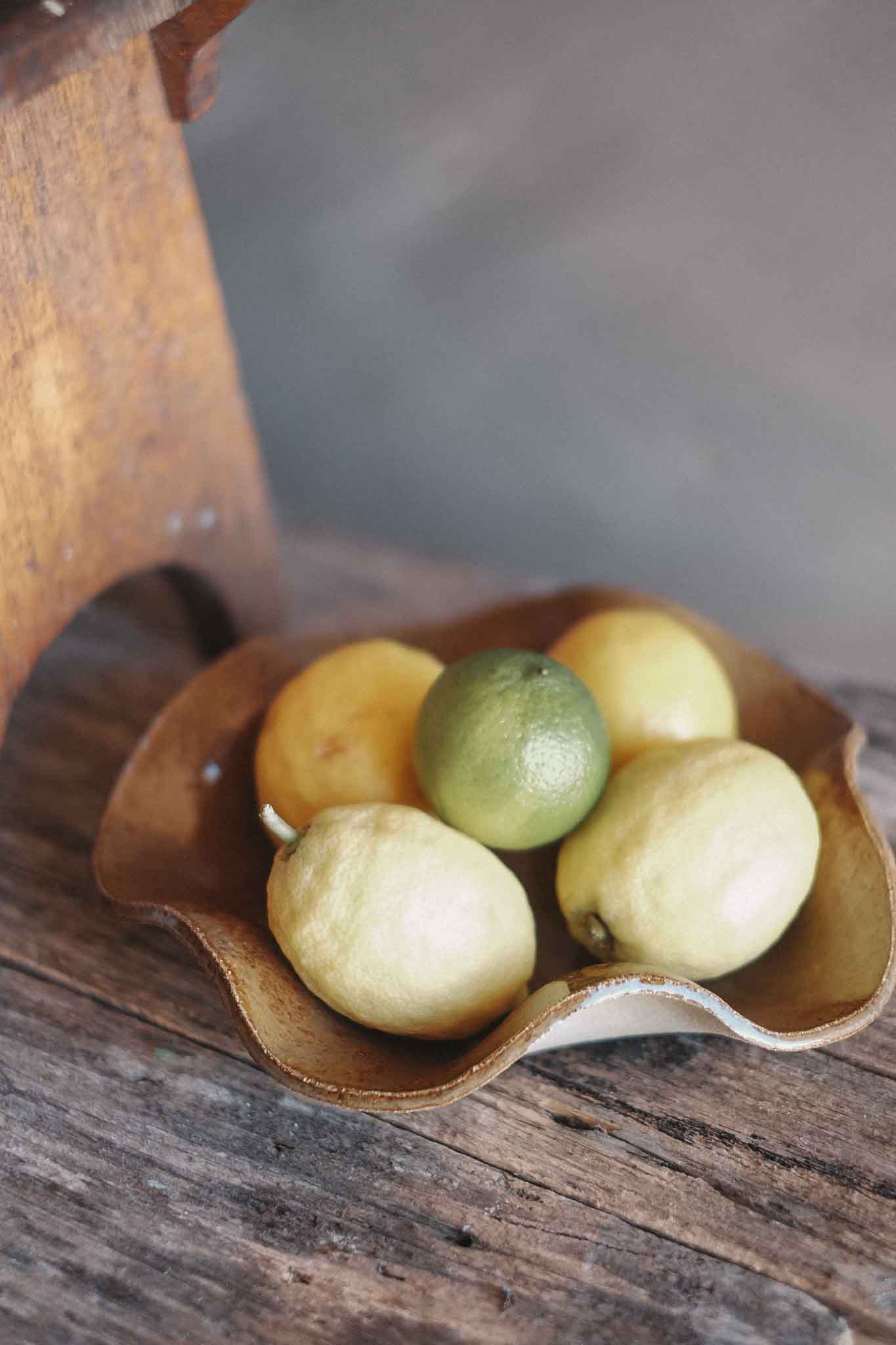 Raw Earth Ruffle Bowl | Medium | Sundown