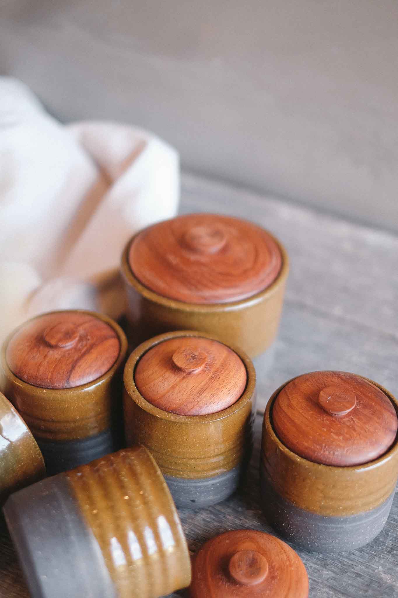 Large Canister with Blackwood Lid – 13 × 12cm