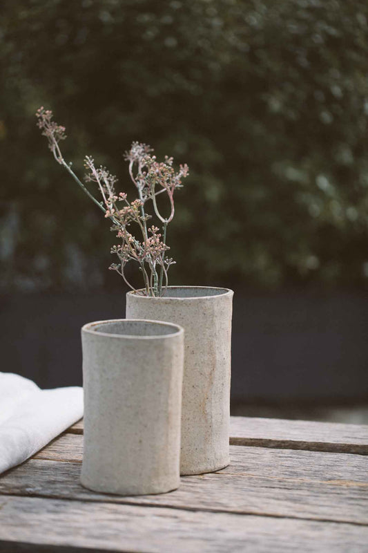 Raw Earth Carved Vase | Medium