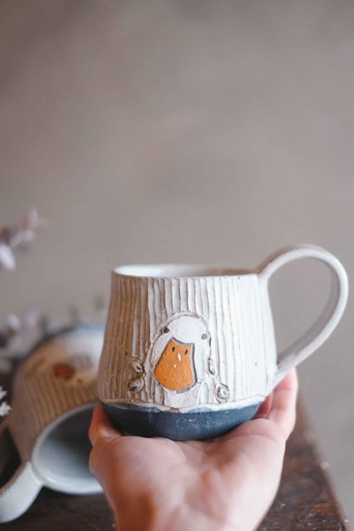“Ducks" White Mug - Jane Chapman Collaboration (320ml)