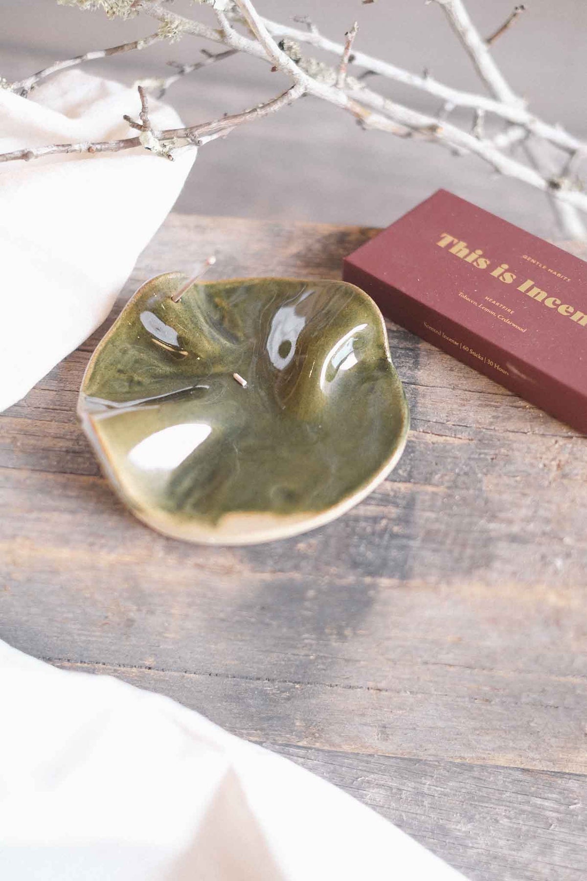 Incense Dish — Jade Wabi-Sabi