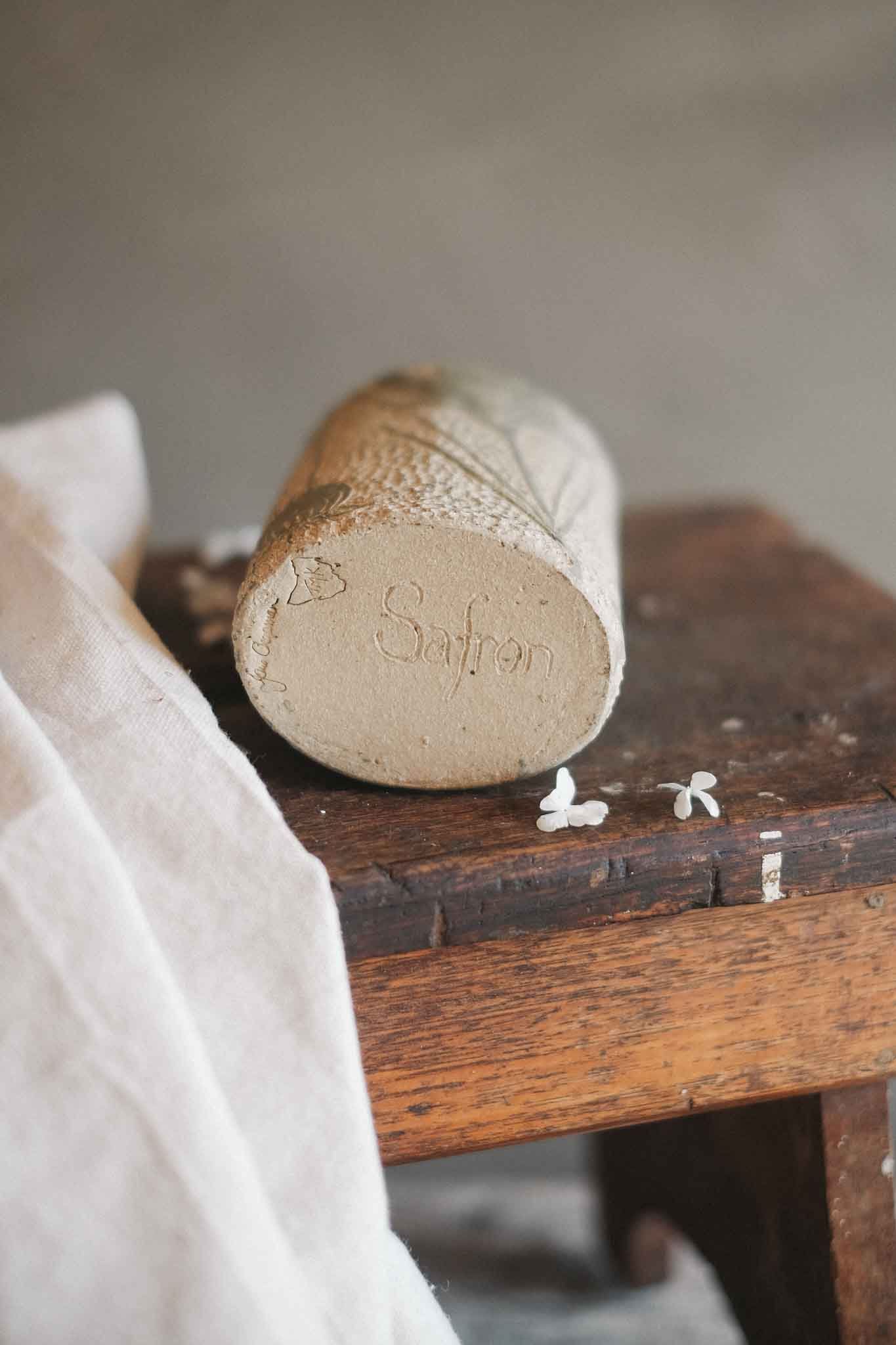 Green Botanical Carved Vase | Jane Chapman Collaboration