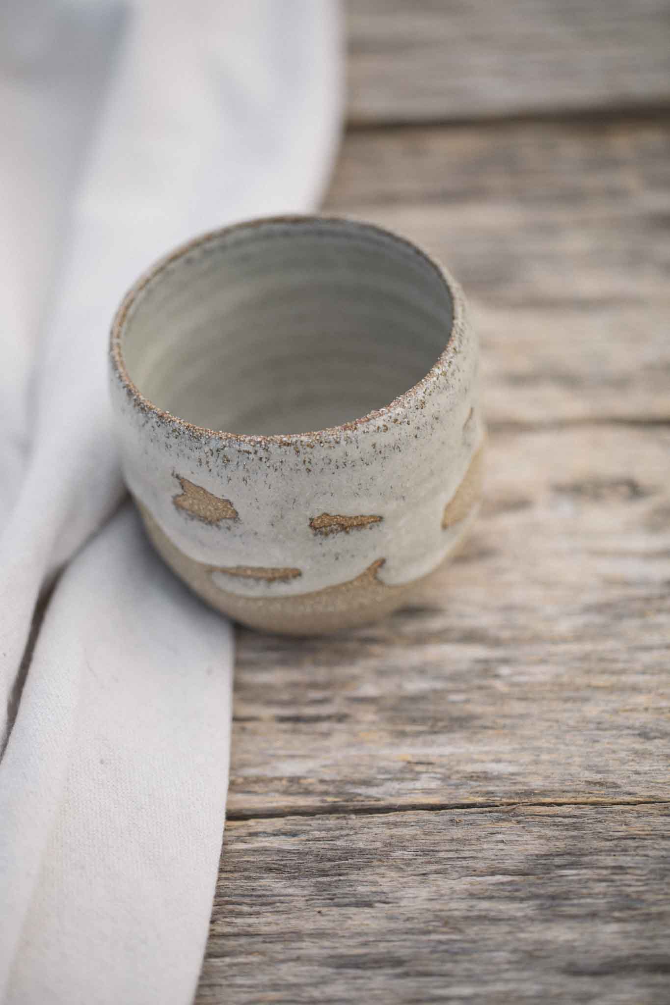 Latte Cup – Raw Earth with Binalong Bay Glaze