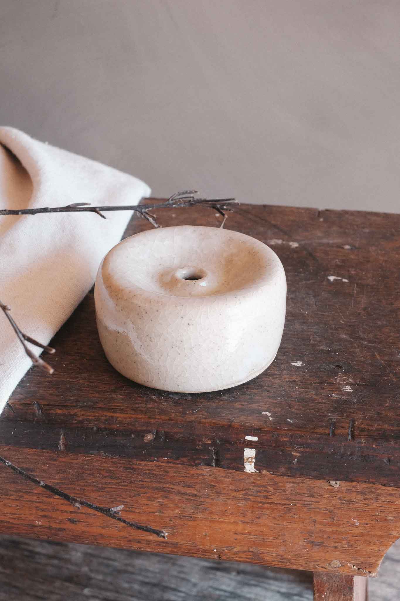 Snowflake Crackle Bud Vase