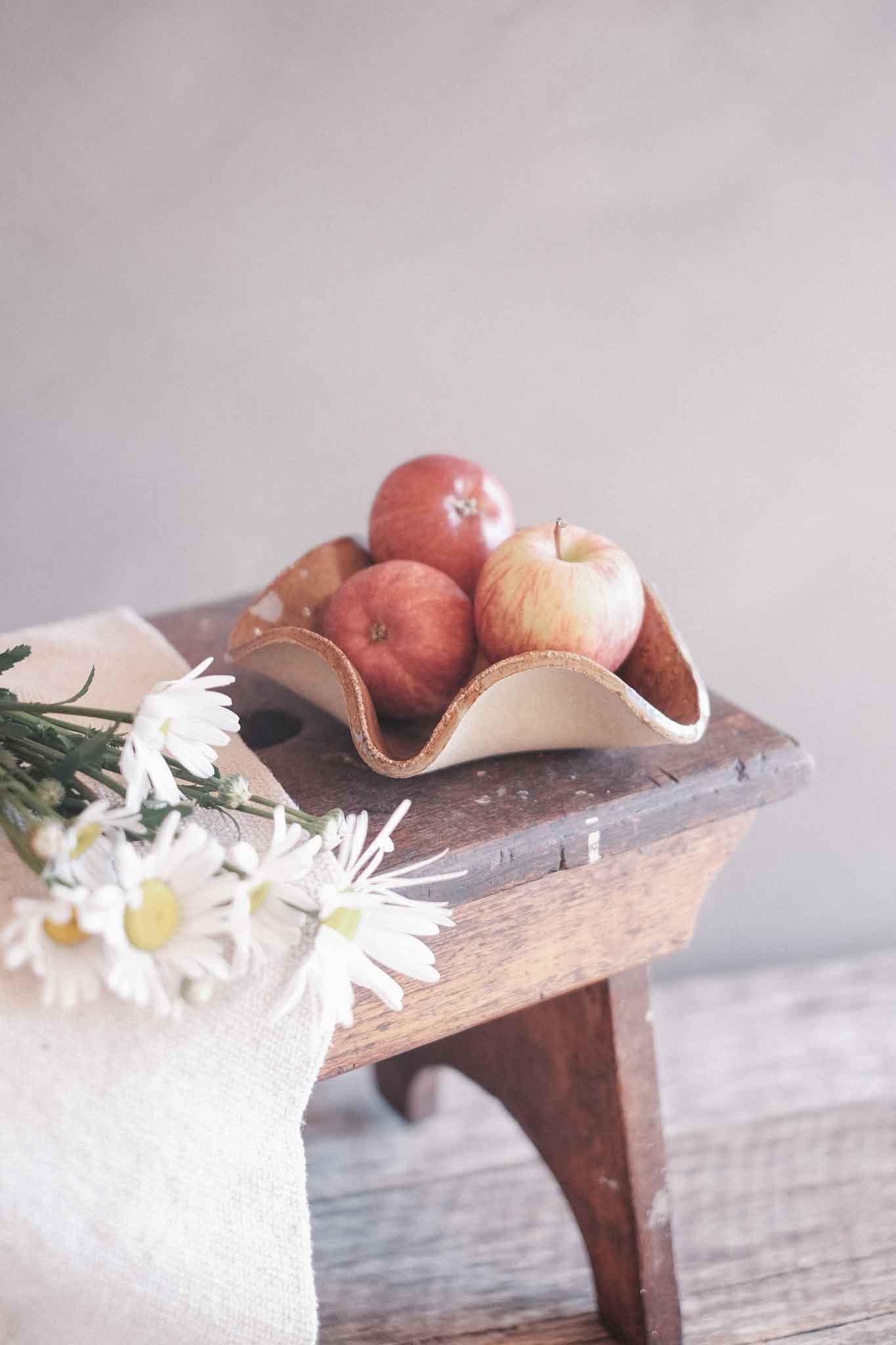 Raw Earth Ruffle Bowl | Small | Sundown