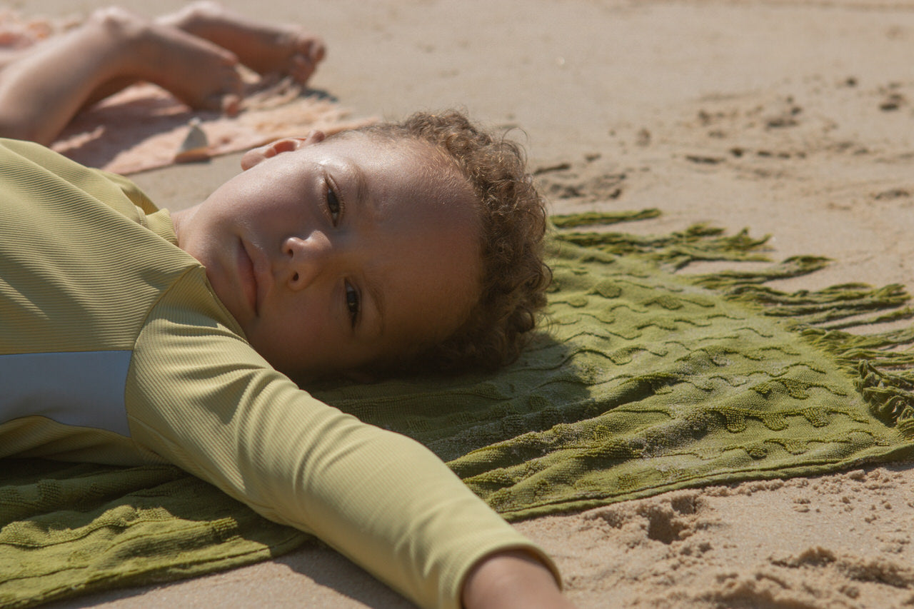 Flow Terry Beach Towel - Leaf