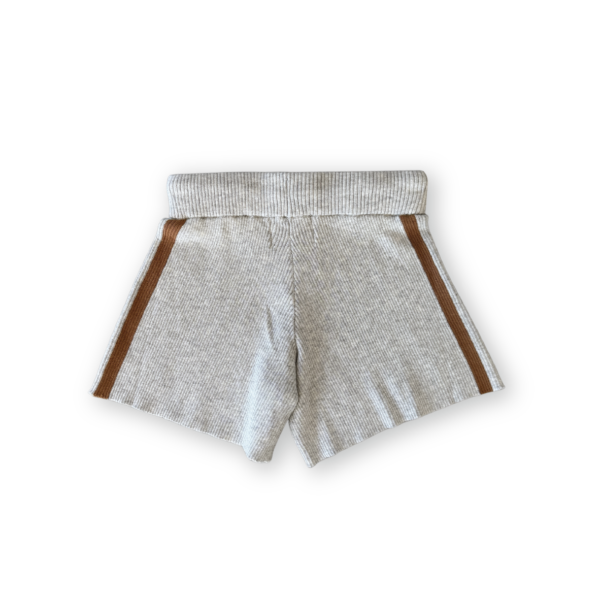 Organic Striped Ribbed Knit Shorts