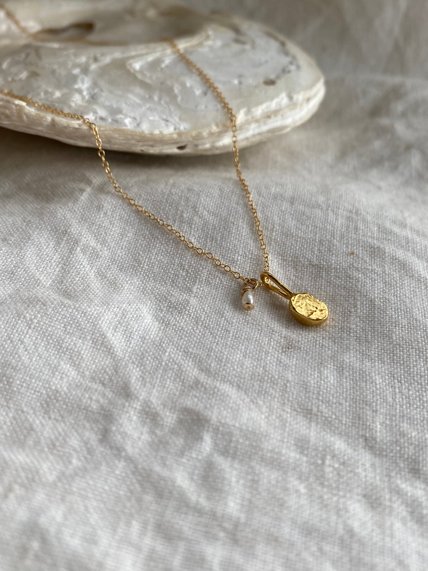 Pebble Pearl Necklace | Sterling Silver