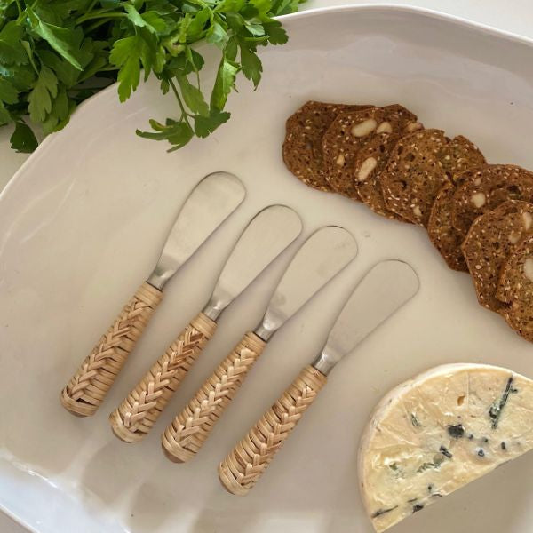 Wicker Natural Pate Knife Set of 2