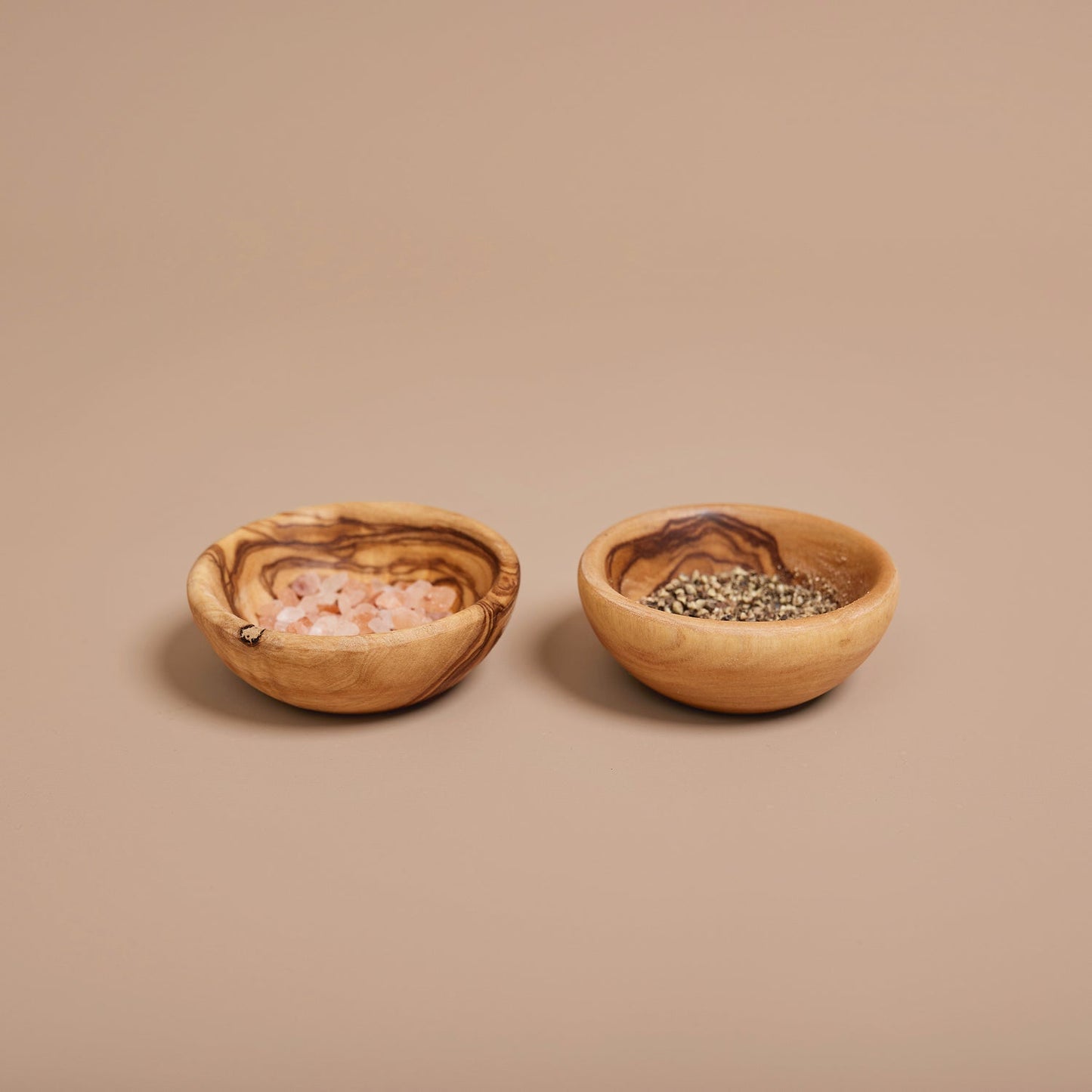 Olive Wood | Salt and Pepper Dishes | Set of 2