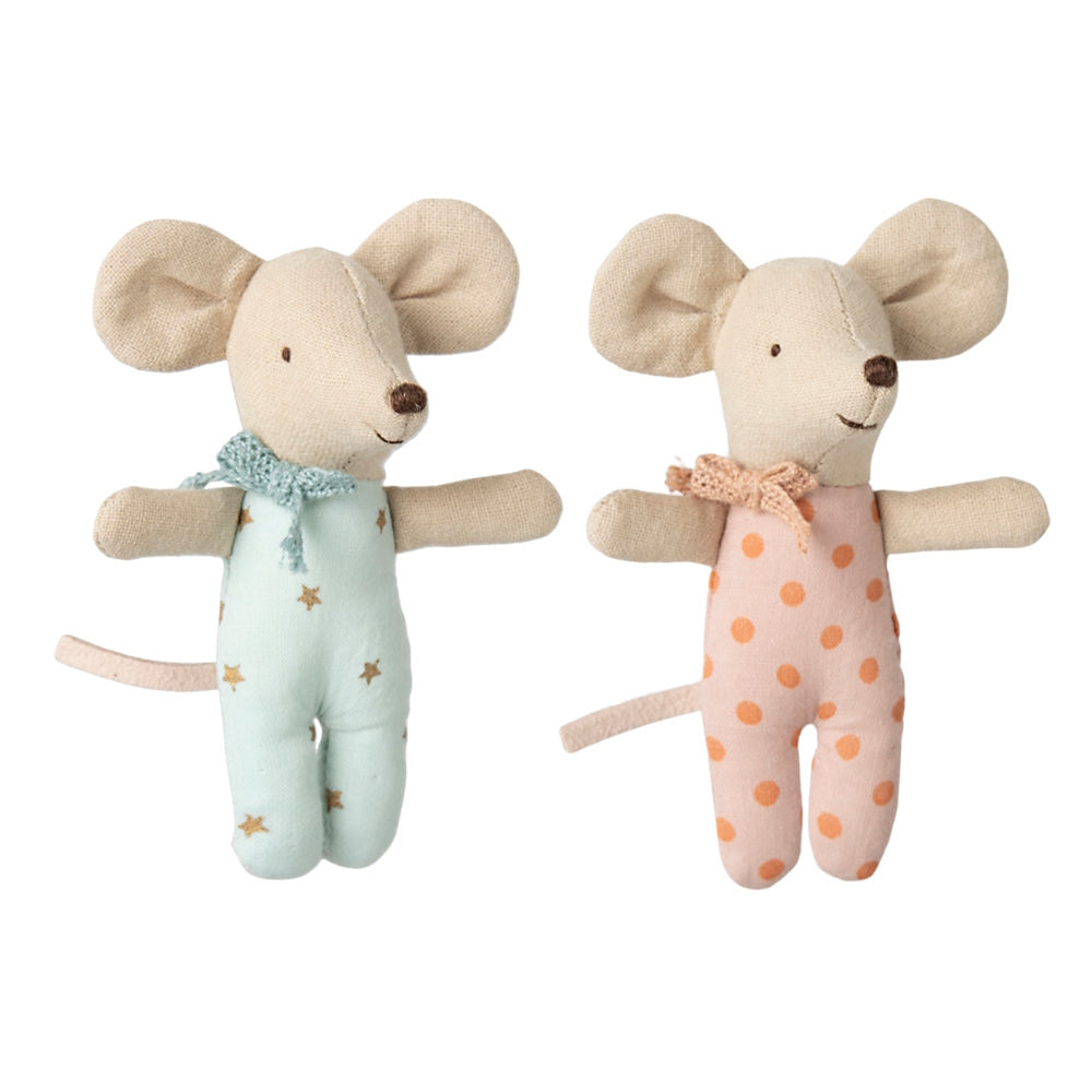 Maileg Twins Baby Mice in Matchbox