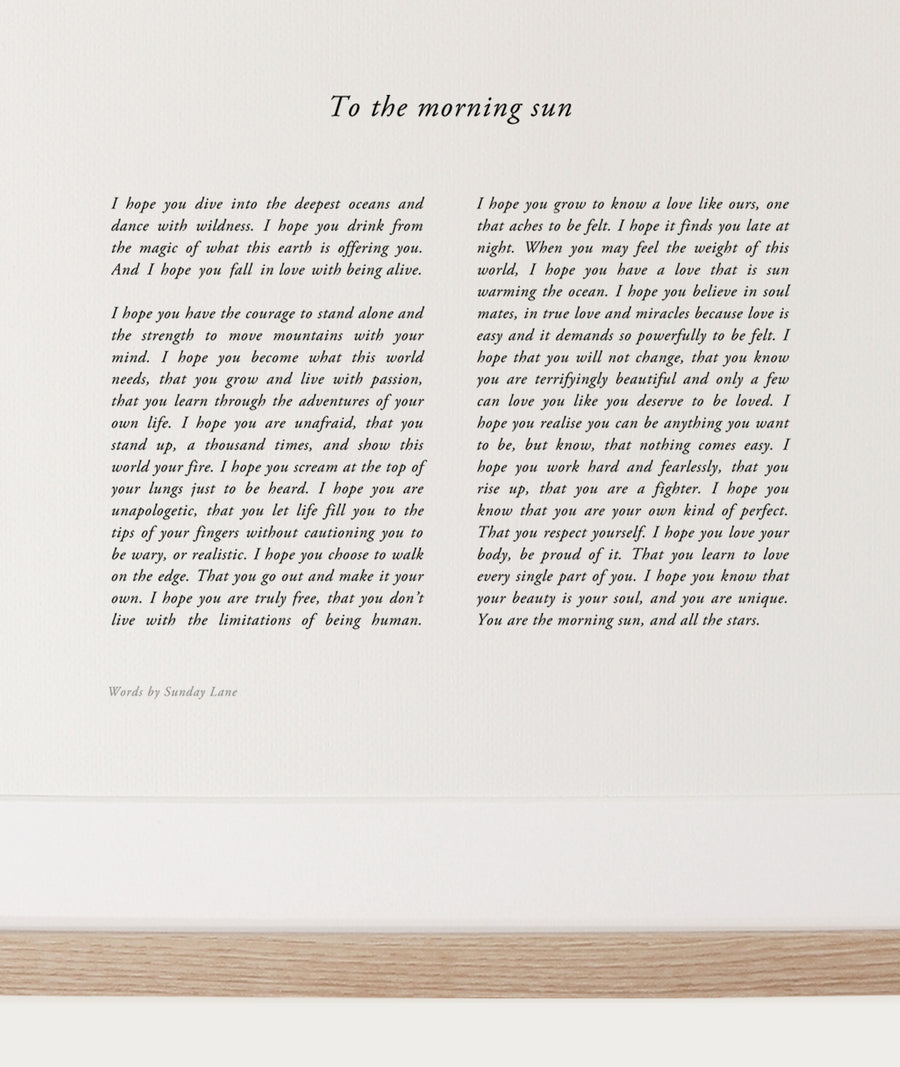 The Morning Sun | A4 Print