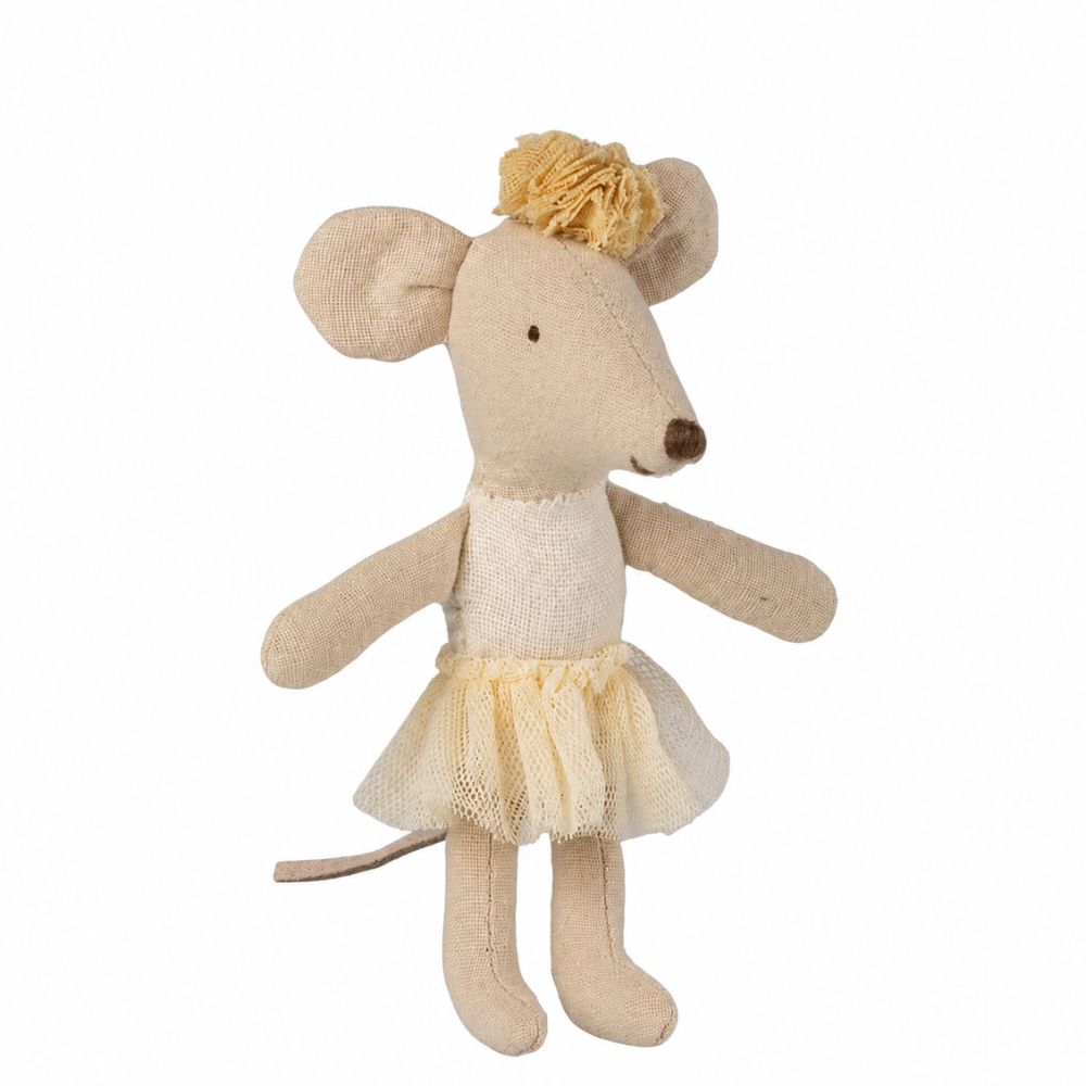 Maileg Ballerina Mouse Little Sister Off White
