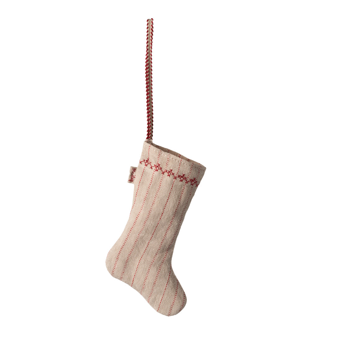 Maileg Stocking Ornament — Stripe Sand