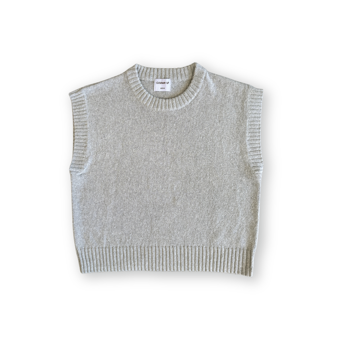 Ladies Jersey Knit Vest - Stone