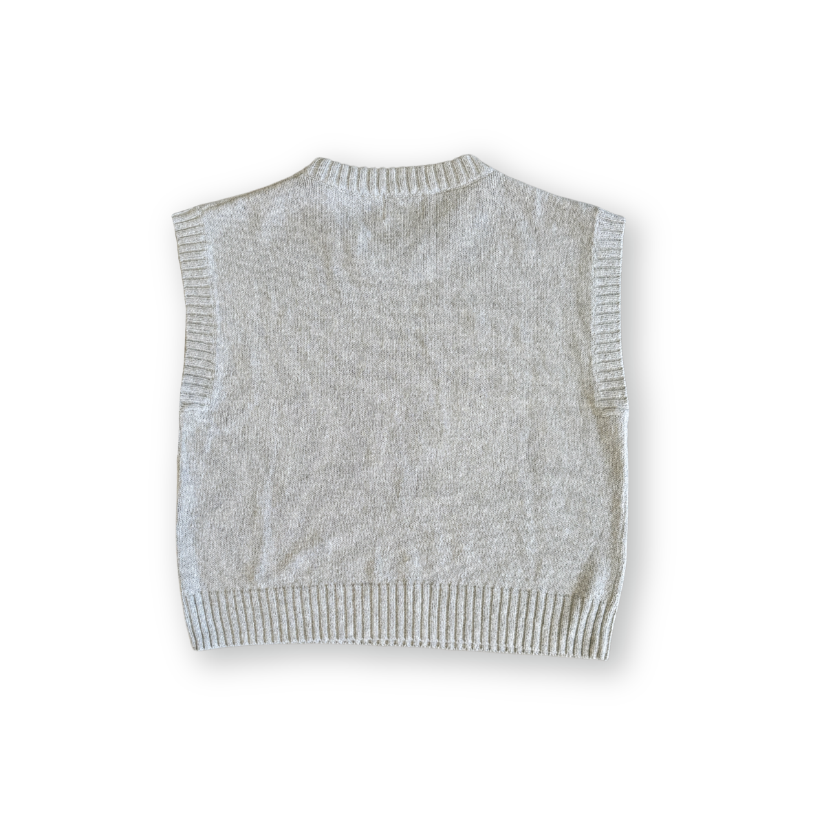Ladies Jersey Knit Vest - Stone