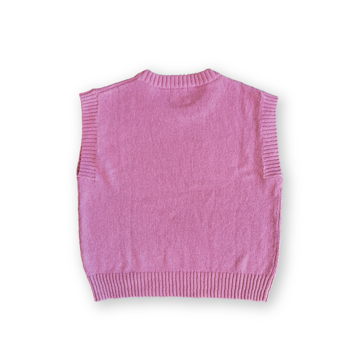 Ladies Jersey Knit Vest - Raspberry