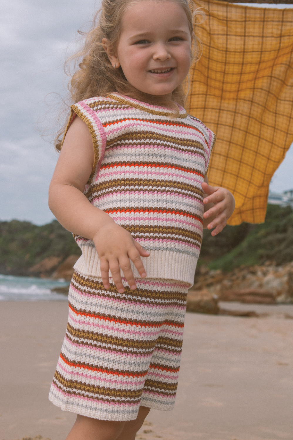 Organic Sunshine Stripe Knit Top