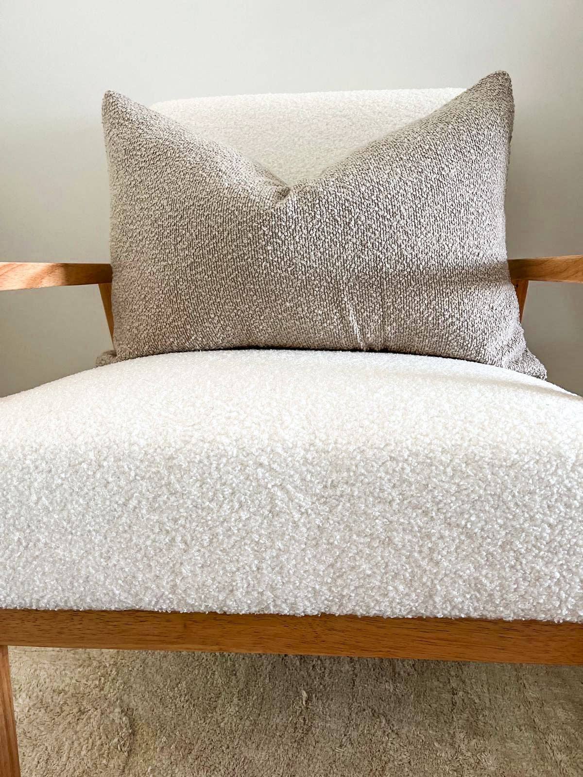 Boucle Lumbar Cushion - Beige