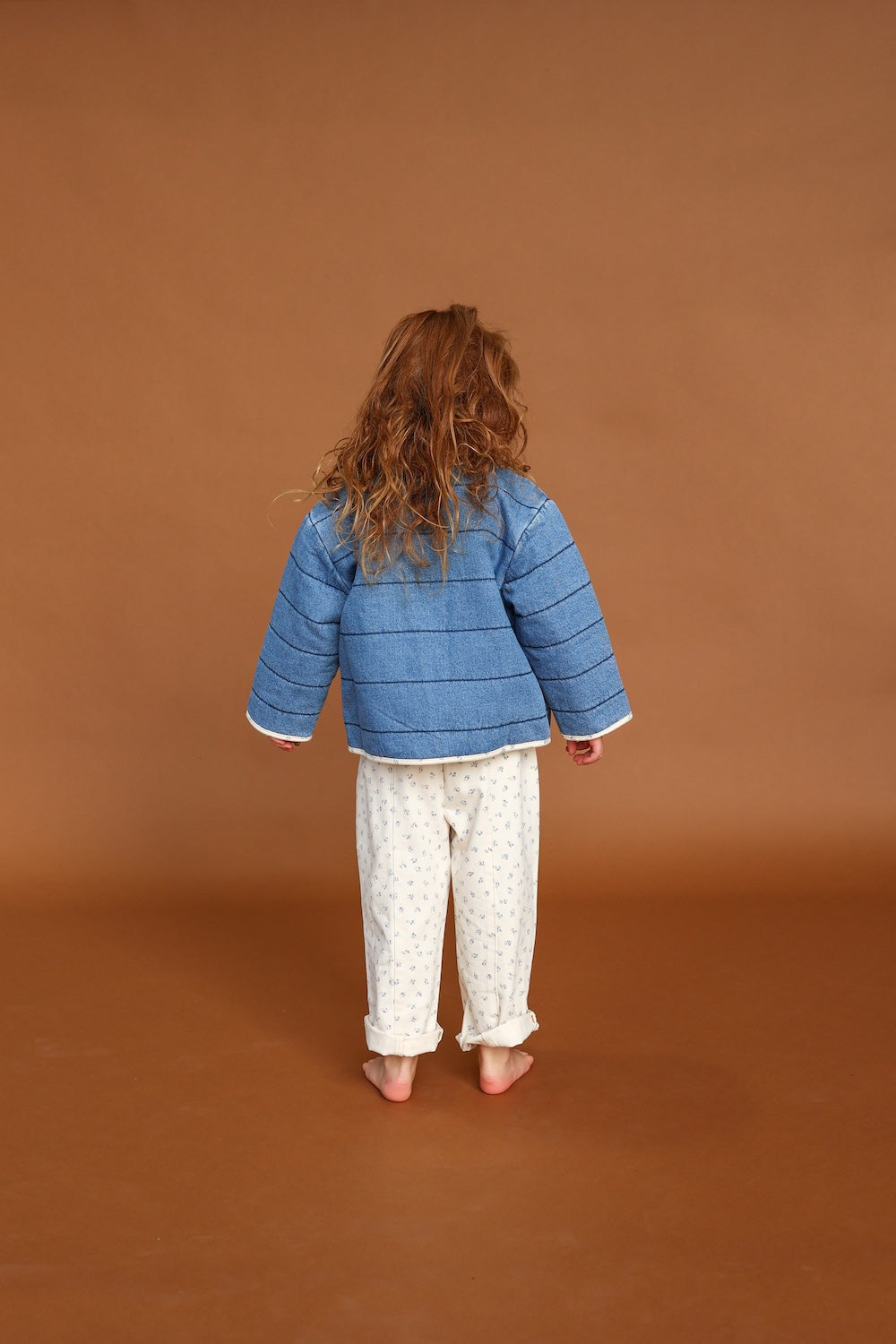Quilted Reversible Jacket - Denim & Garden