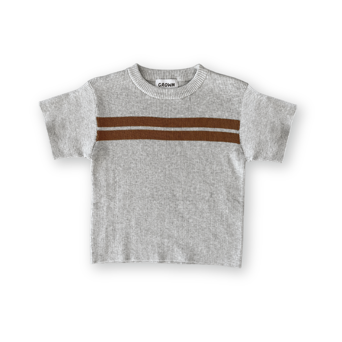 Organic Twin Striped Ribbed Knit Tee