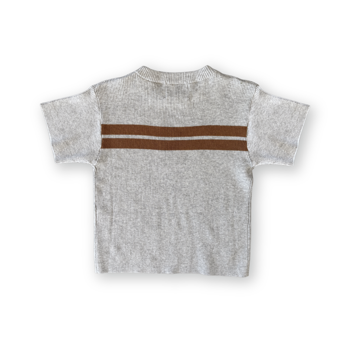 Organic Twin Striped Ribbed Knit Tee