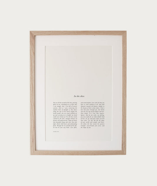 In The Skies I A4 Print