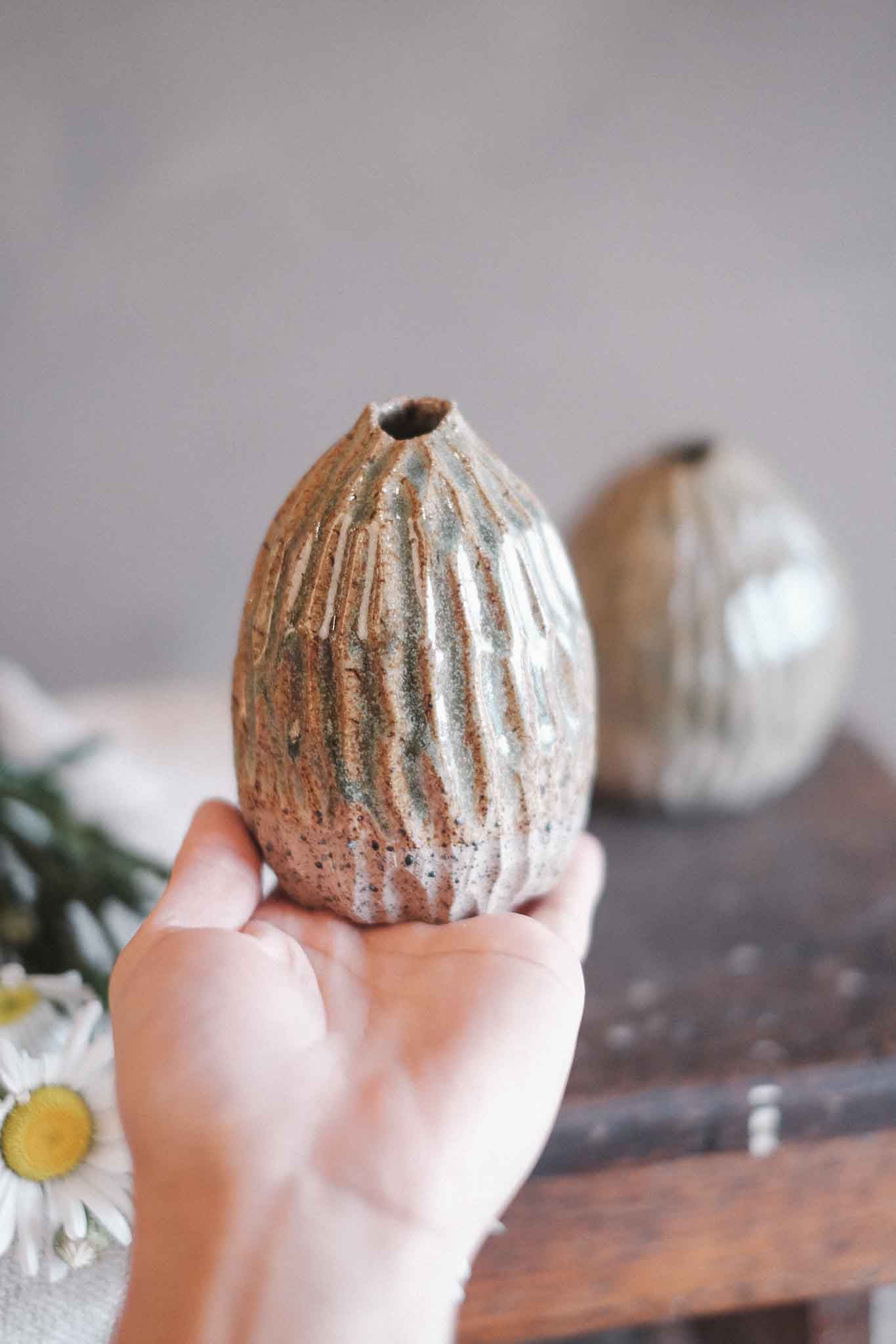 Carved Vase – Seed Form | Small
