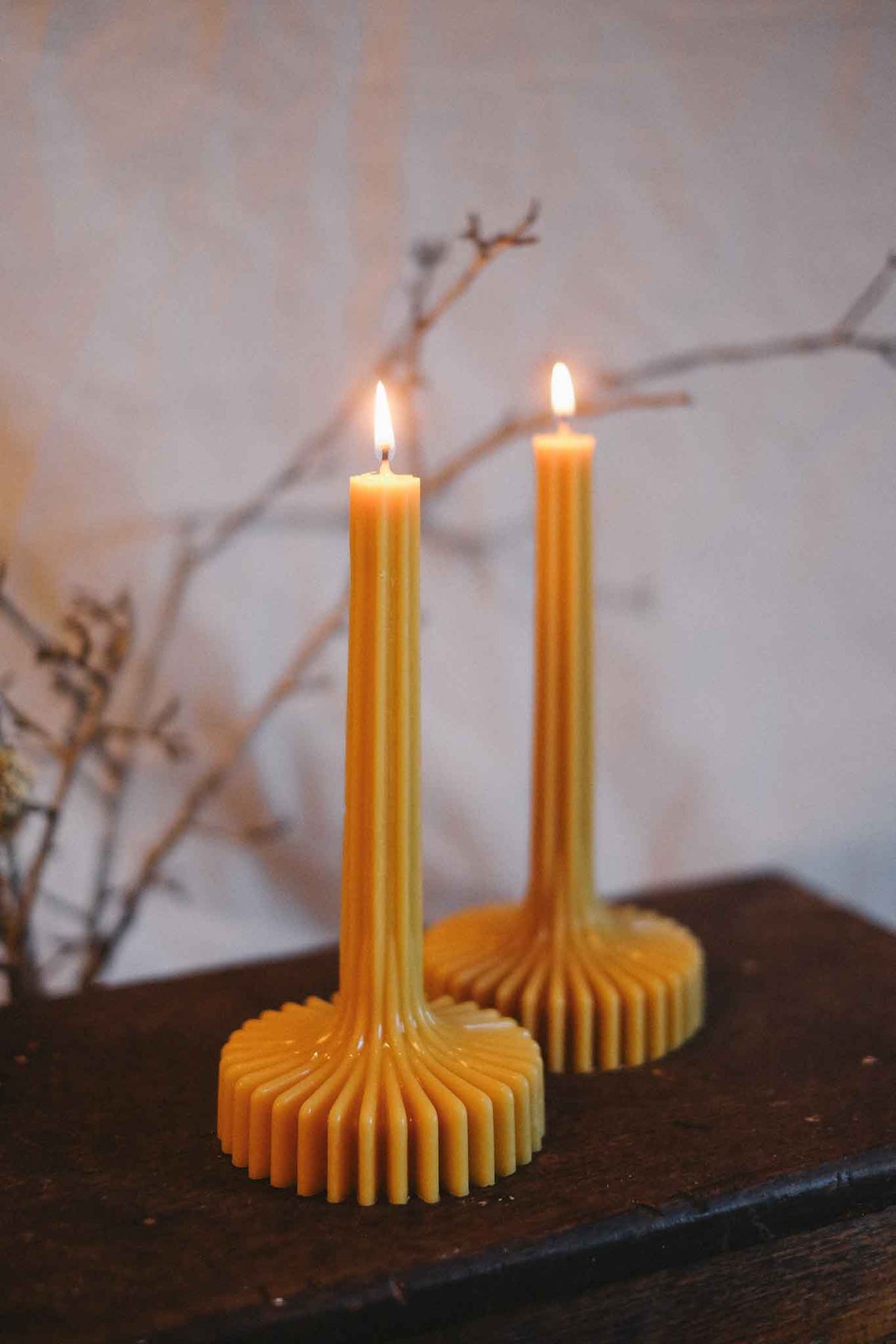 Fluted Spire Sculptural Candle