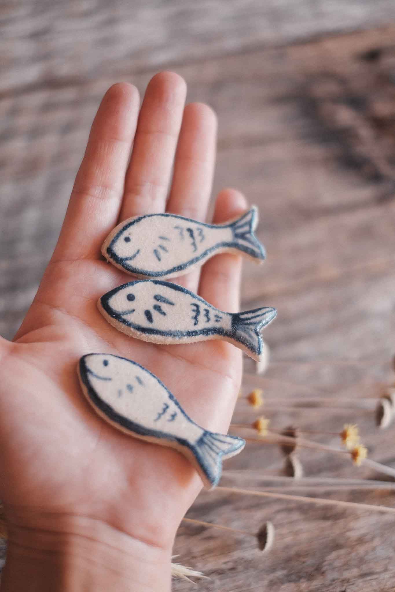 Fish | Handmade Ceramic Fridge Magnets Set of 3