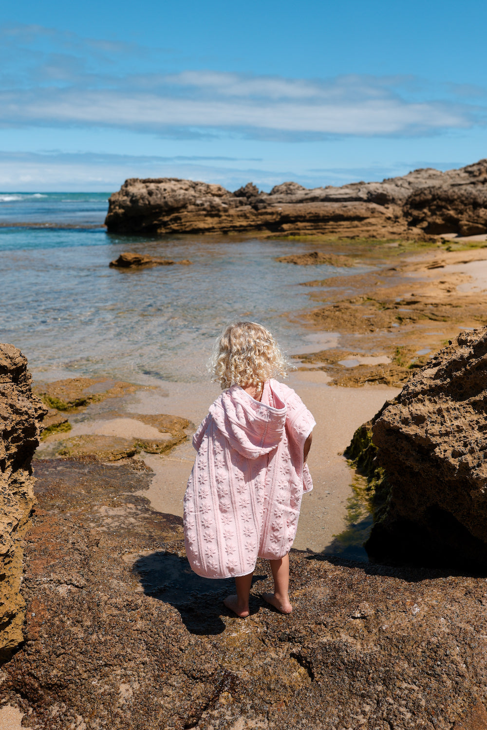 Terry Towelling Poncho - Blossom